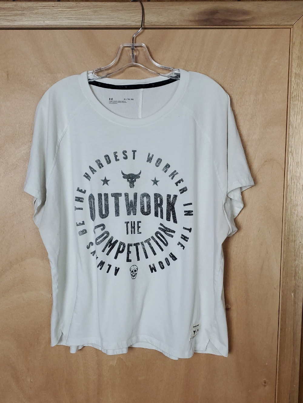 Under Armour White 'Outwork' Graphic Short Sleeve Tee